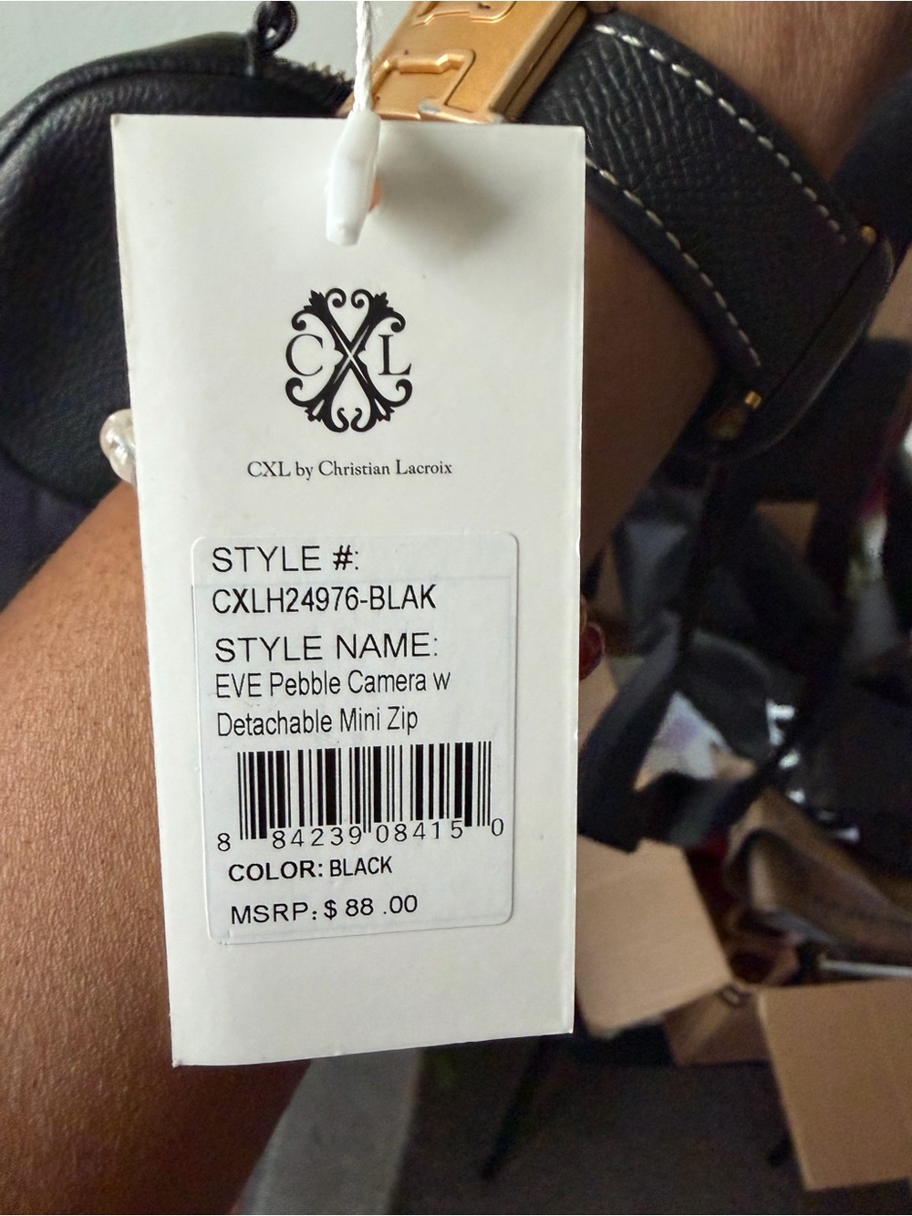 CXL by Christian Lacroix Eve Pebble Camera Bag - Black